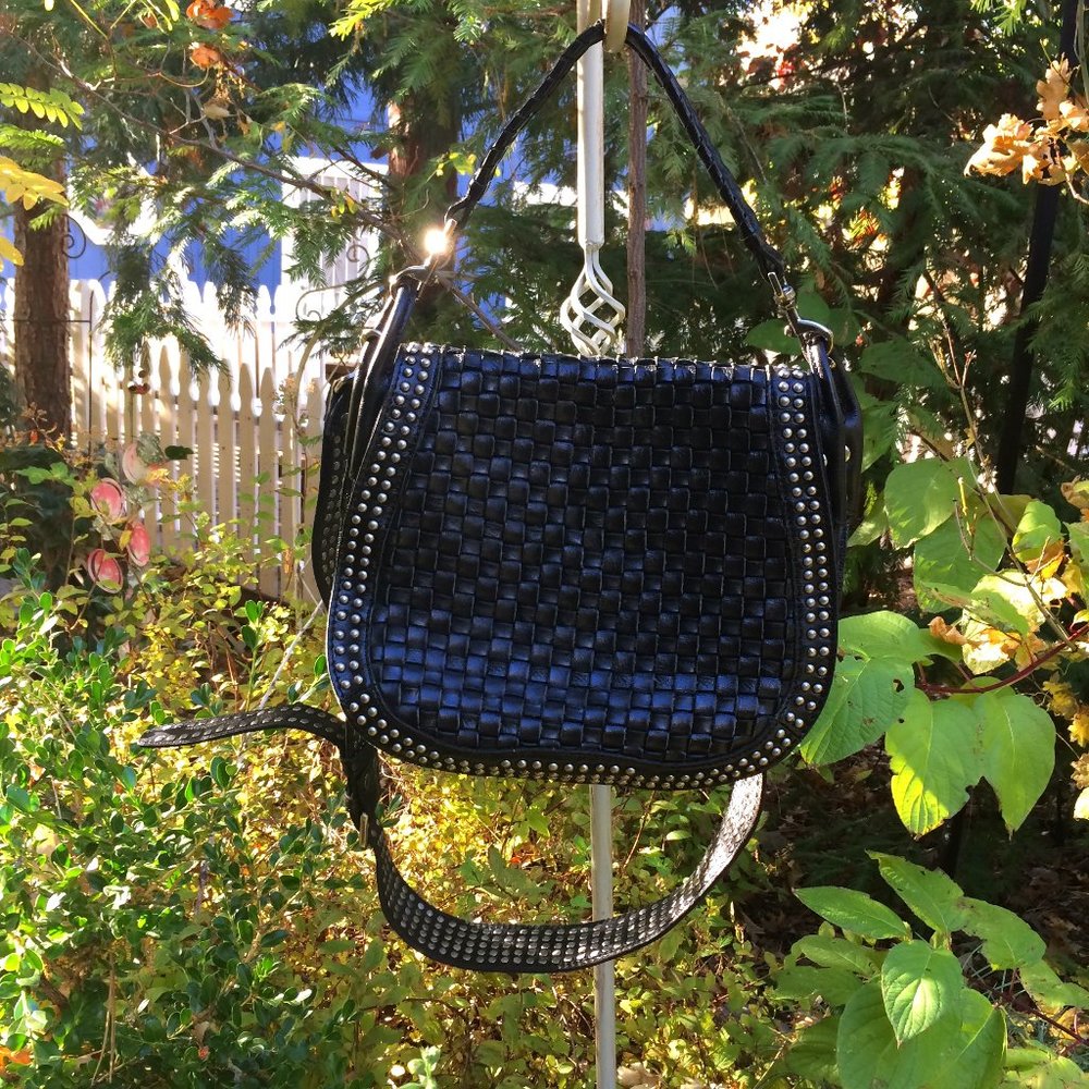Patricia Nash Discovery Woven Saddle Bag
